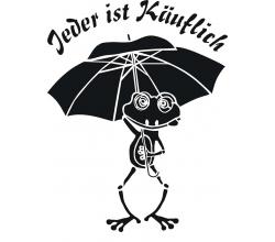 stencil Schablone Frosch mit Schirm